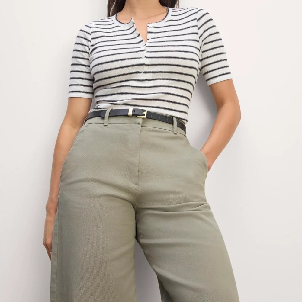 Everlane Olive Wide Leg Pants - Picture 3 of 8